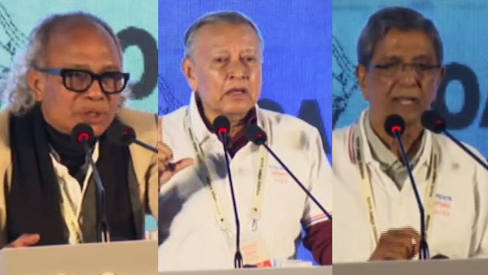 মতপ্রকাশ ও গণতান্ত্রিক মূল্যবোধের ওপর হামলার প্রতিবাদ এবং স্বাধীন, দায়িত্বশীল ও সাহসী সাংবাদিকতার পক্ষে ঐক্যবদ্ধ অবস্থান জানাতে অনুষ্ঠিত হলো গণমাধ্যম সম্মিলন।